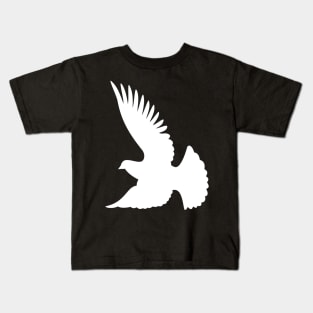 White Dove Silhouette Kids T-Shirt